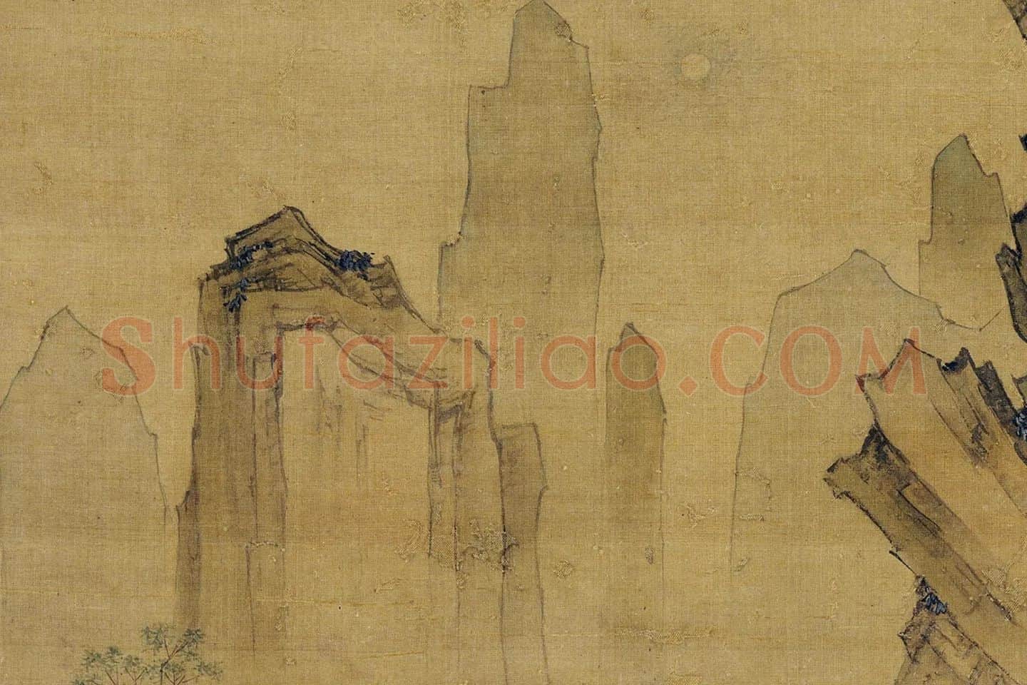 仇英山水人物《春游晚归图》局部 (6)