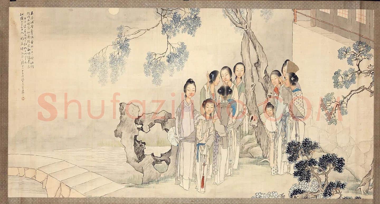 钱慧安《仿仇英仕女图》