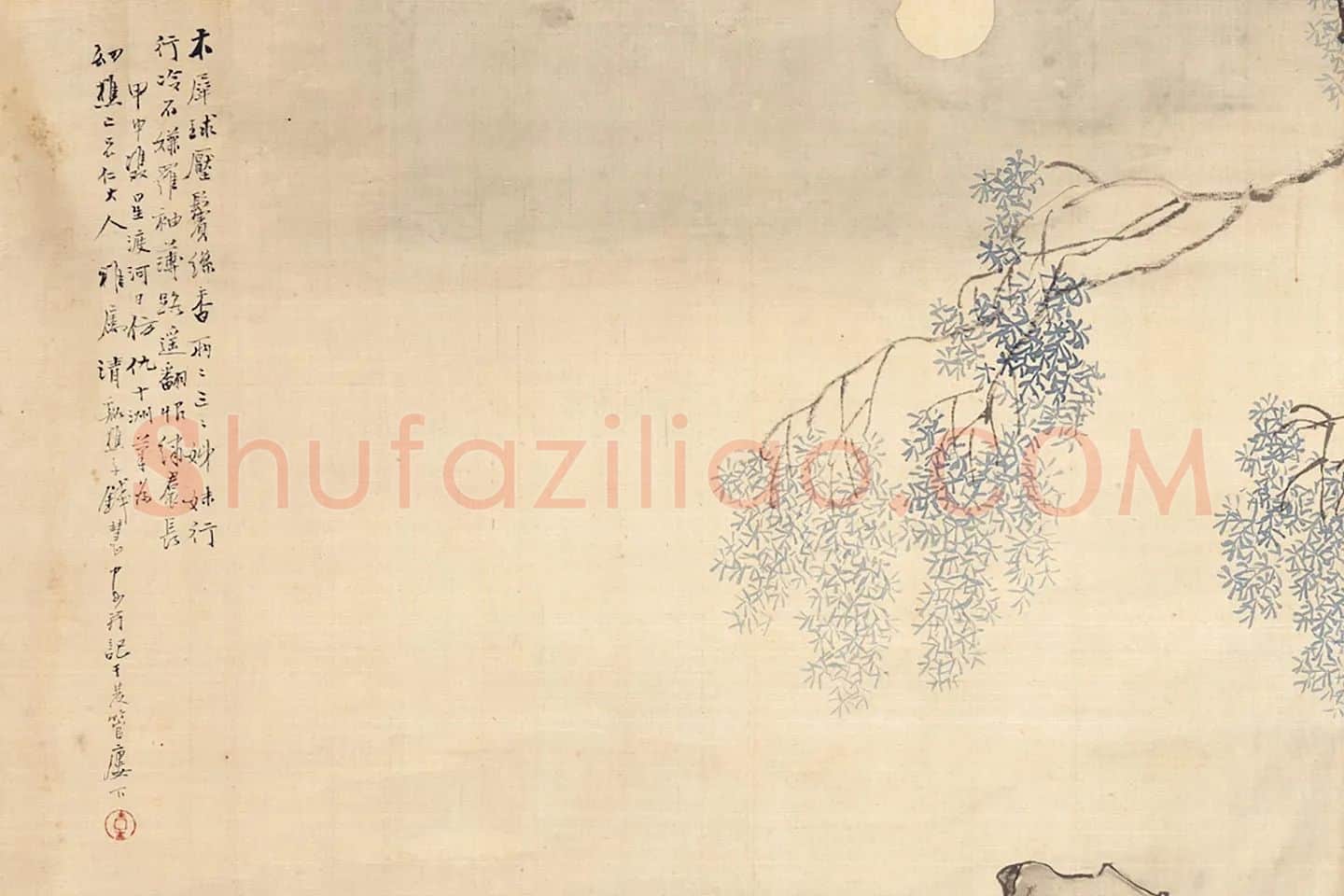 钱慧安《仿仇英仕女图》局部 (1)