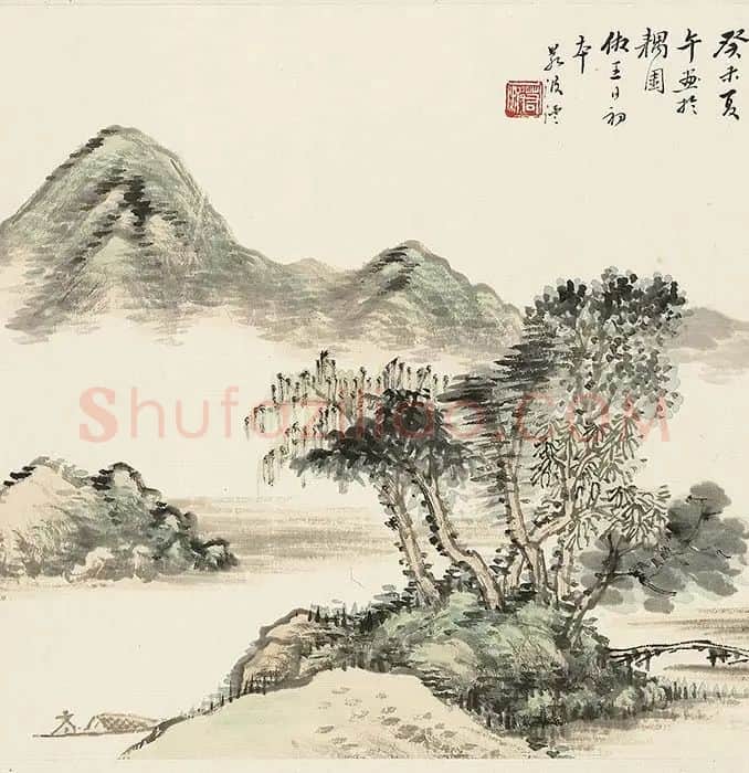 顾沄山水画册_06