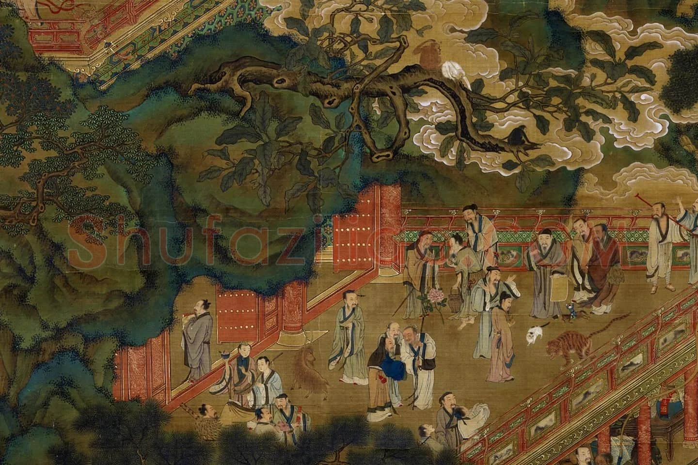 仇英《群仙会祝图》局部 (3)