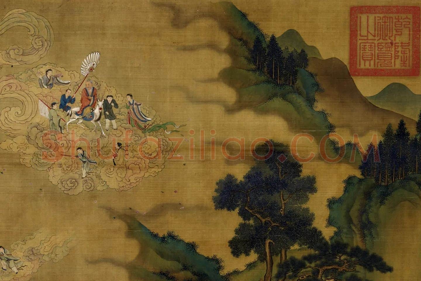 仇英《群仙会祝图》局部 (5)