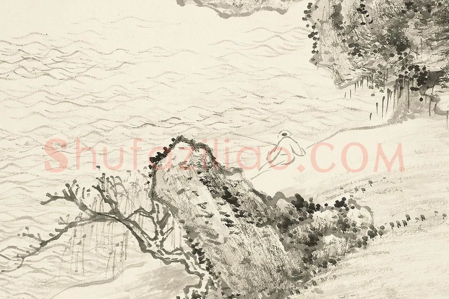 顾沄山水画册局部 (7)