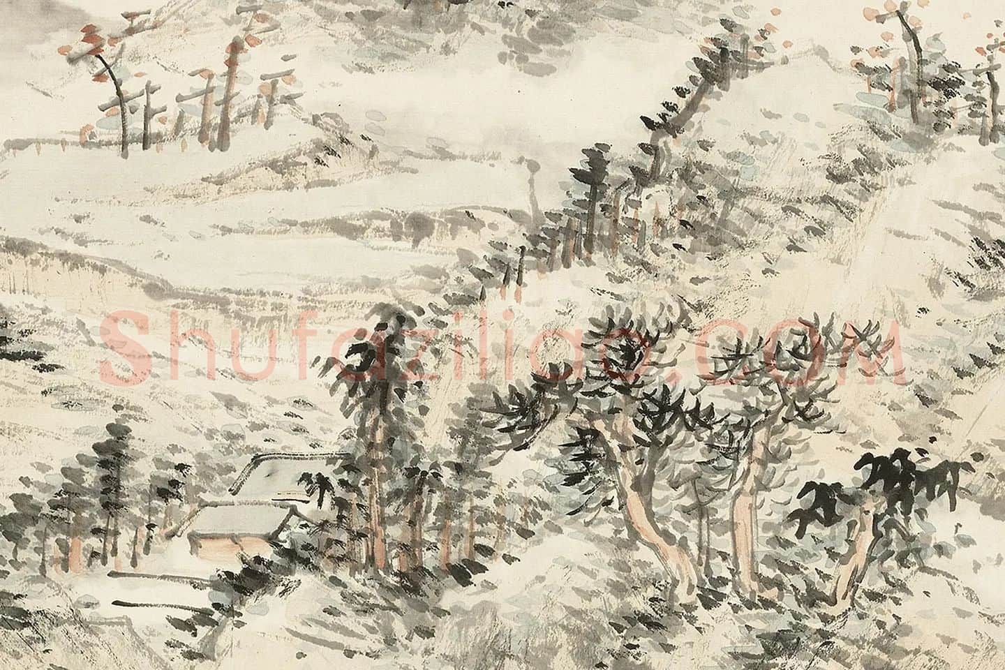 顾沄山水画册局部 (9)