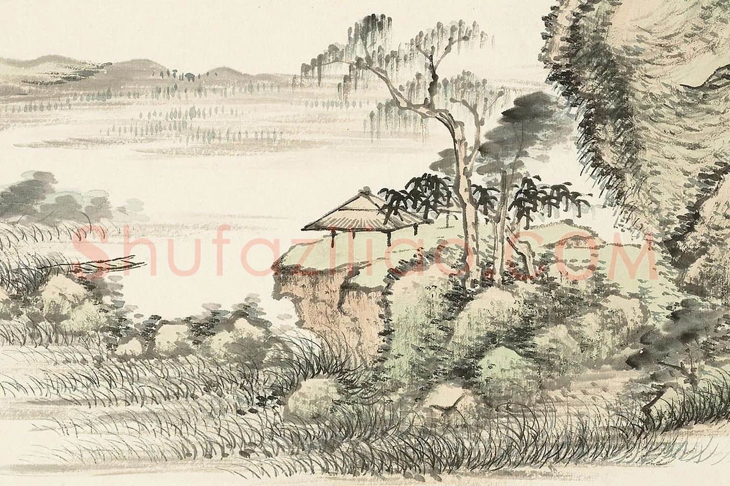 顾沄山水画册局部 (10)