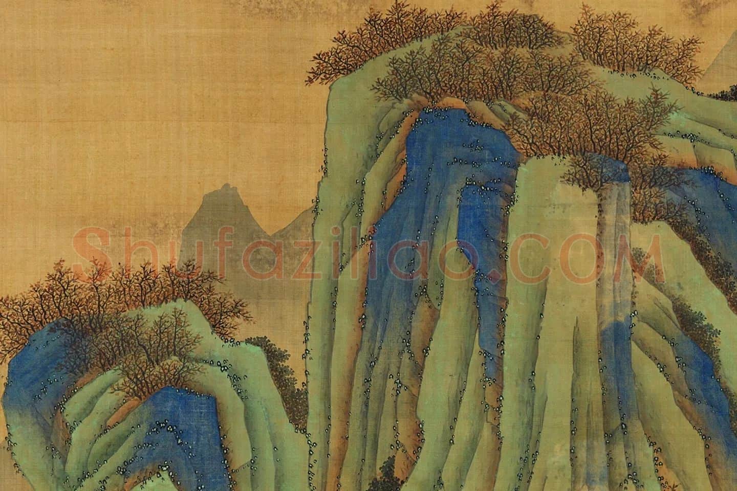 仇英青绿山水人物《宝绘堂图》局部 (7)