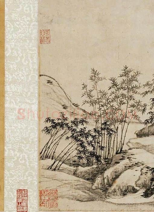 宋克《竹林茅屋图》_08