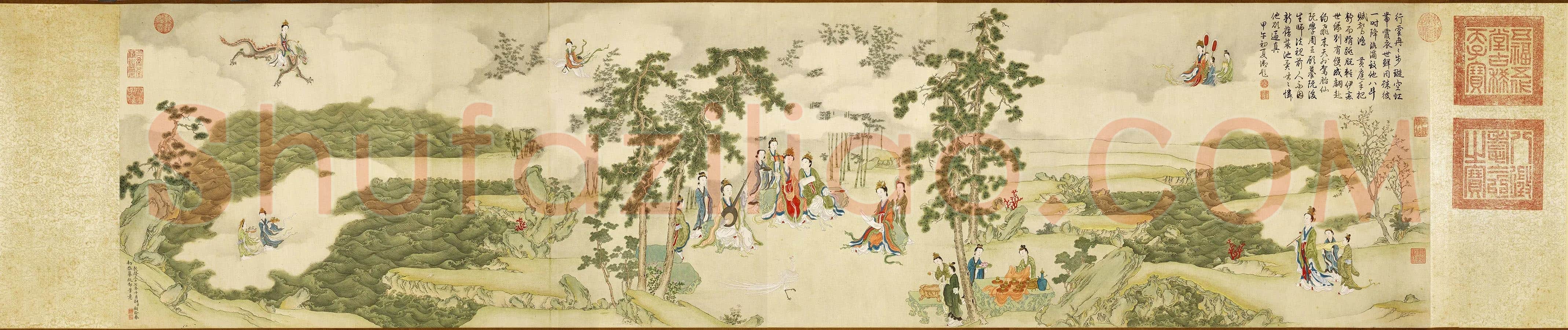 清·顾铨《摹阮郜女仙图》