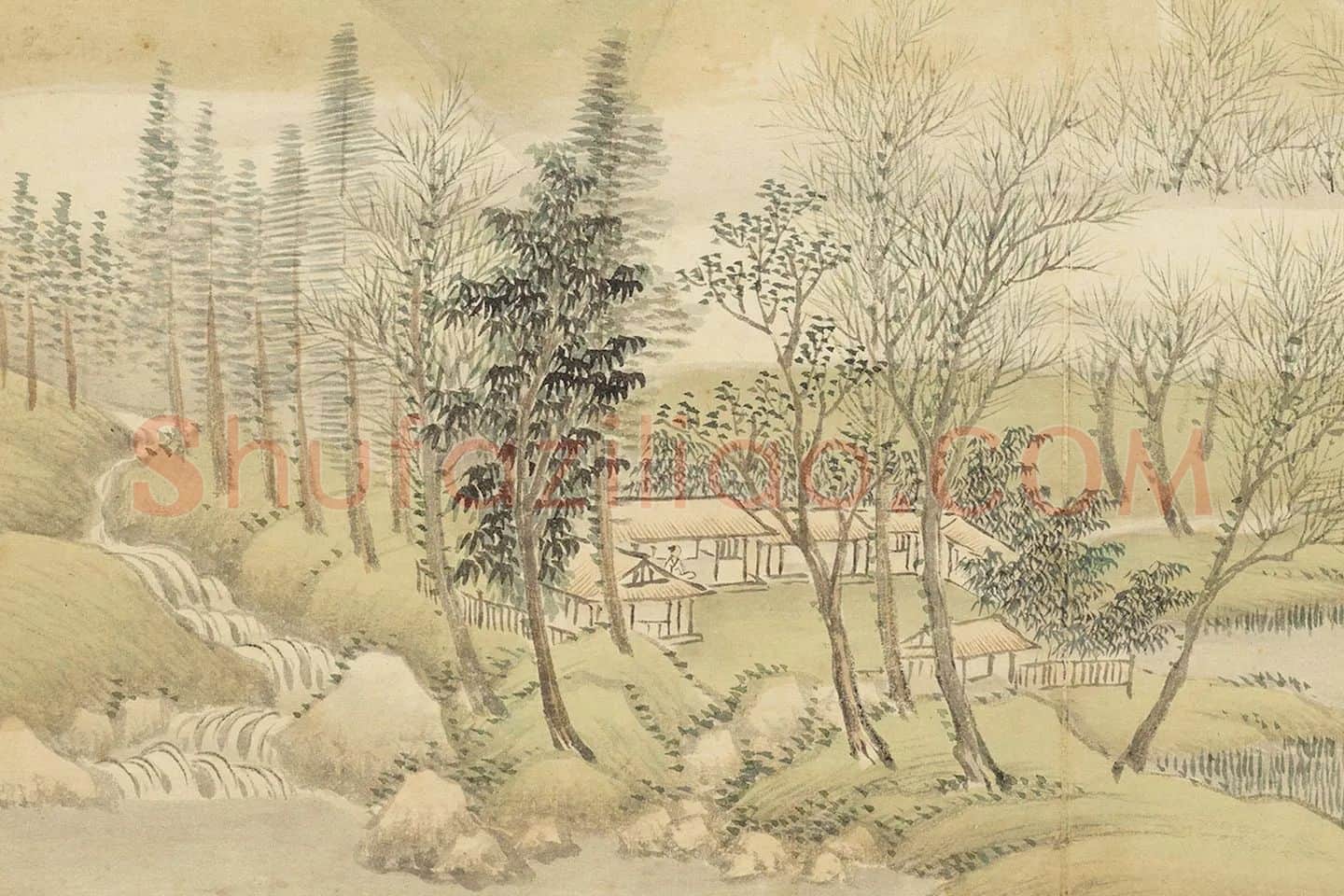 王翚仿古山水画册(中册)册页局部 (1)