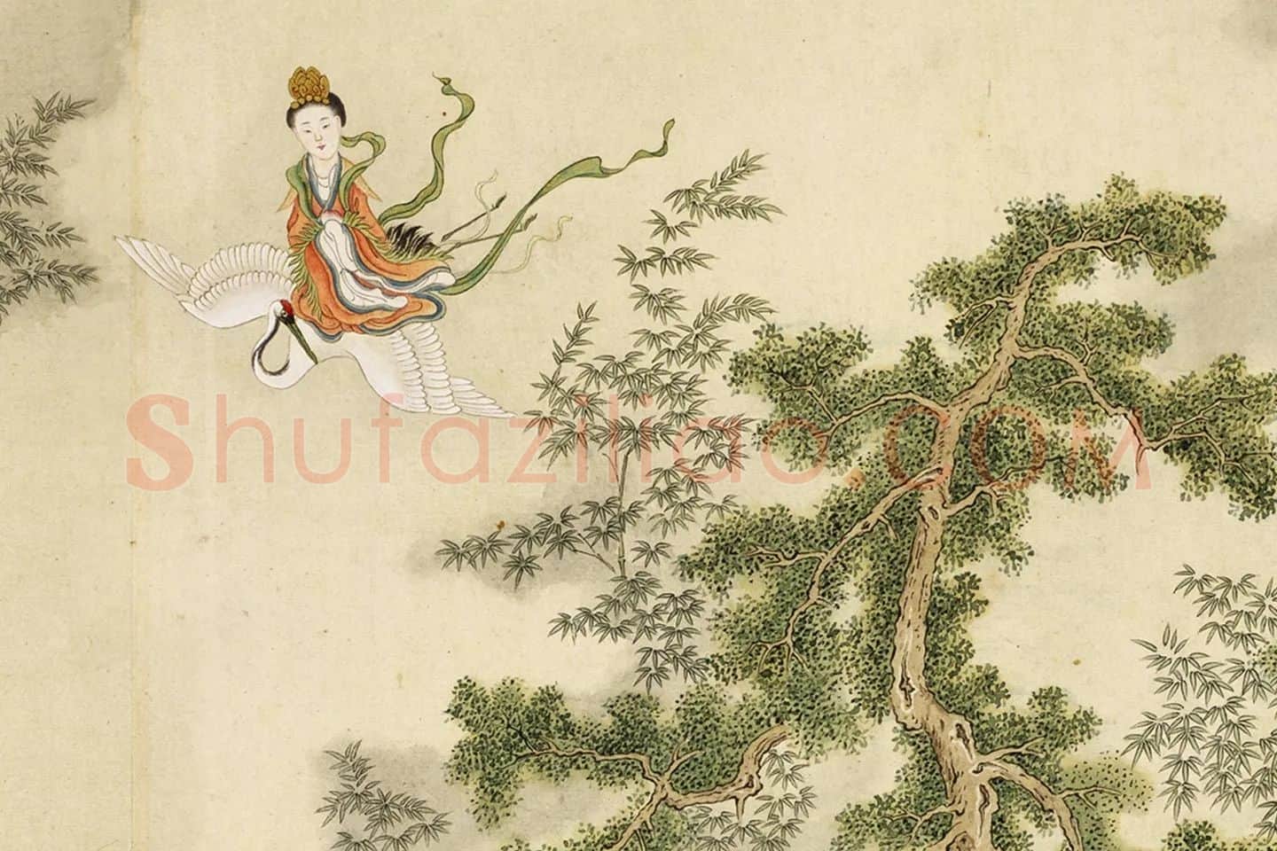 清·顾铨《摹阮郜女仙图》局部 (12)