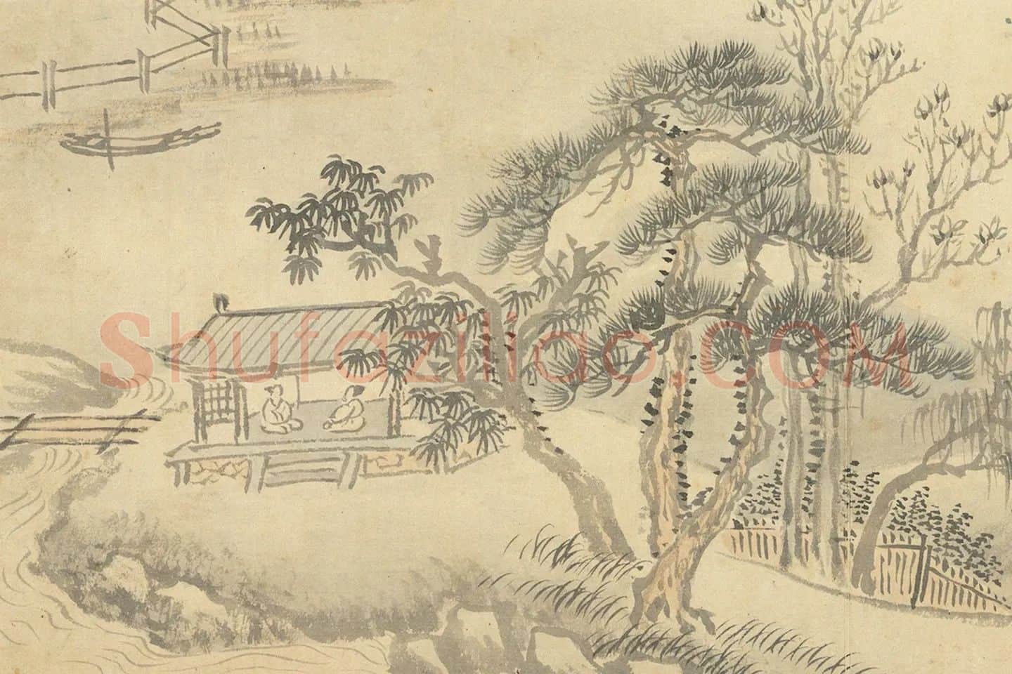 王翚仿古山水画册(中册)册页局部 (2)