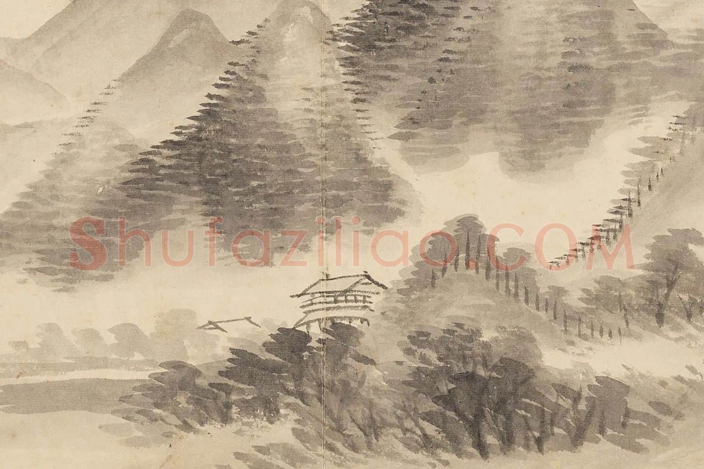王翚仿古山水画册(中册)册页局部 (4)