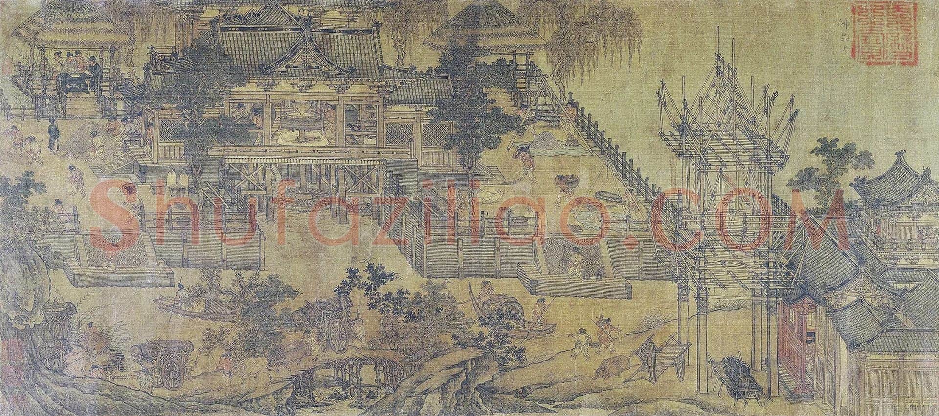 卫贤《闸口盘车图》