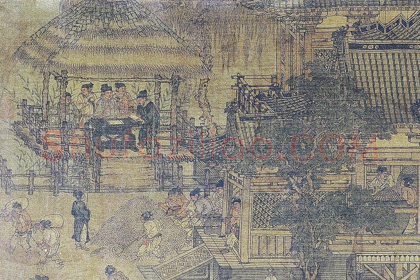 卫贤《闸口盘车图》局部 (2)