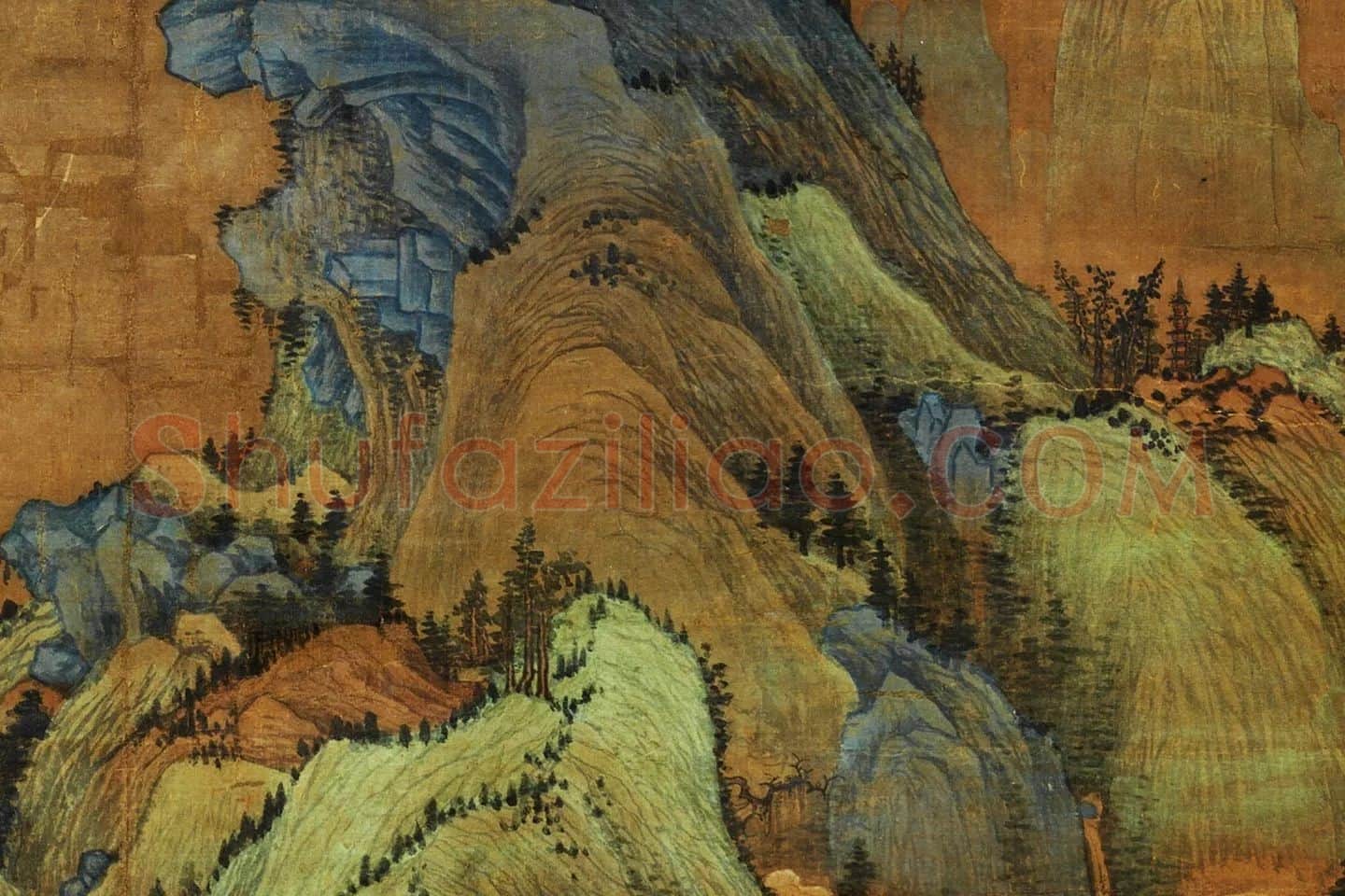 董源《江堤晚景图》局部 (6)