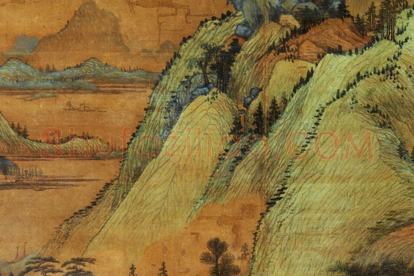 董源《江堤晚景图》局部 (7)