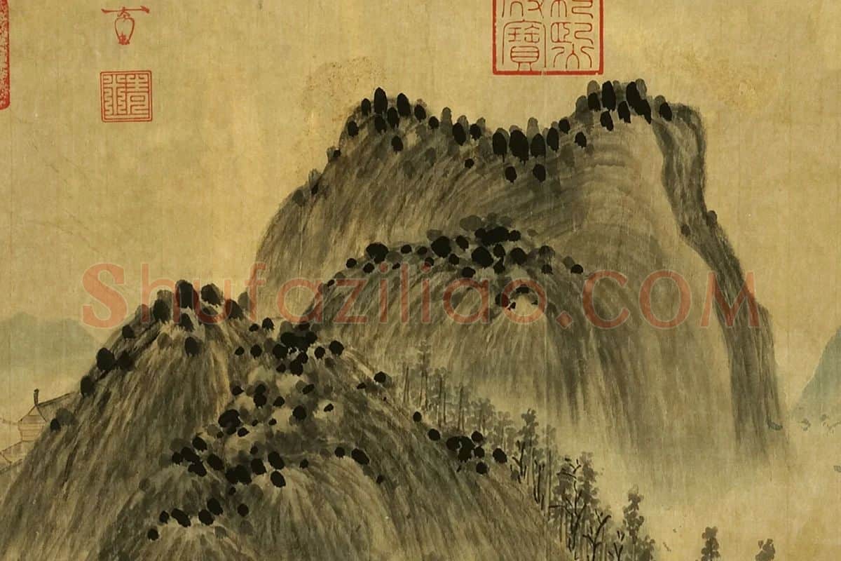 董源山水《招隐山图》局部 (2)