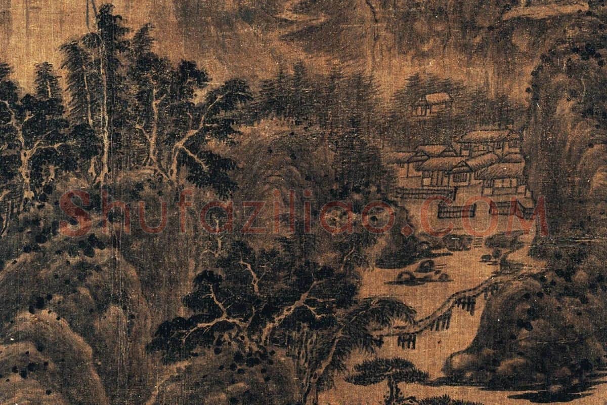 董源《叠嶂飞泉图》局部 (2)
