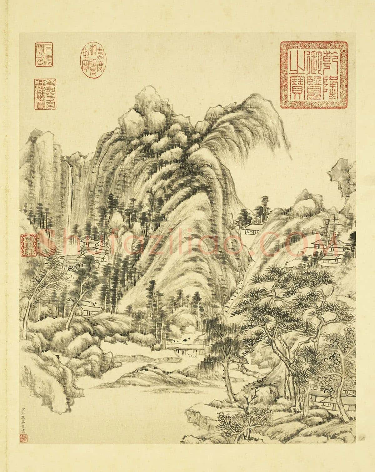 清·王敬铭《仿黄公望山水》页