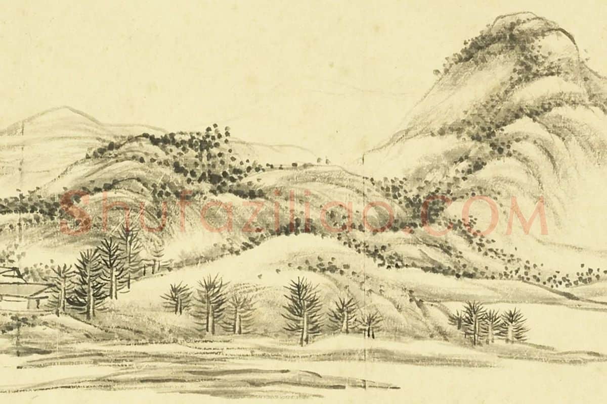 王敬铭《仿赵大年山水》局部 (2)