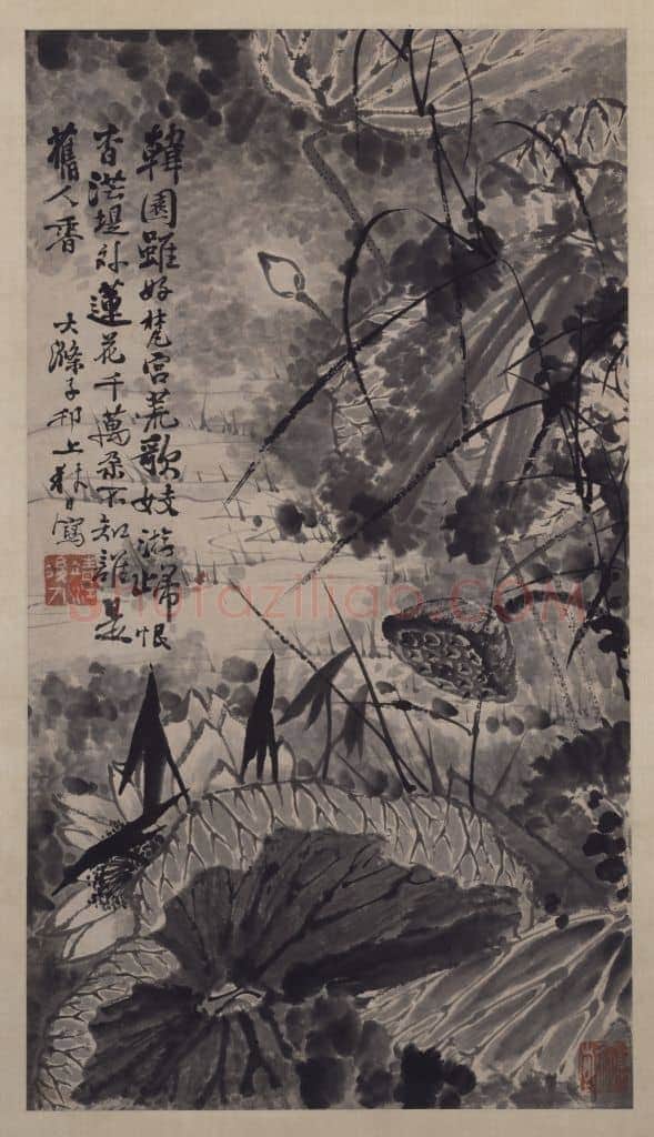 石涛墨荷图轴 | 故宫绘画藏品