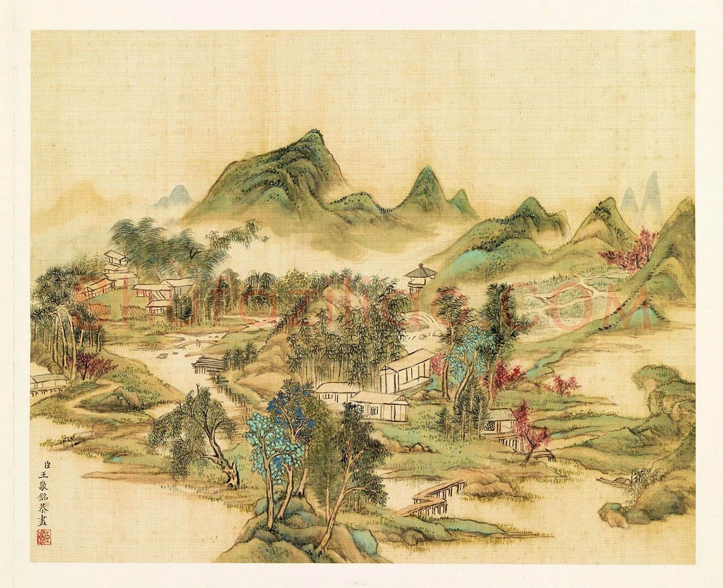 王敬铭田园山水画