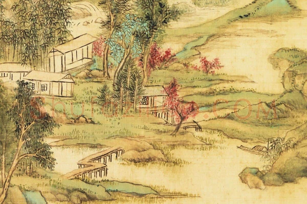 王敬铭田园山水局部 (2)