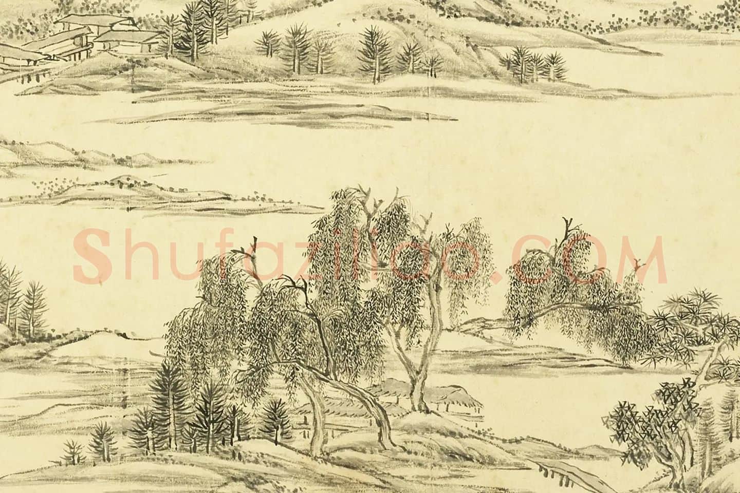 王敬铭仿古山水画册局部 (5)