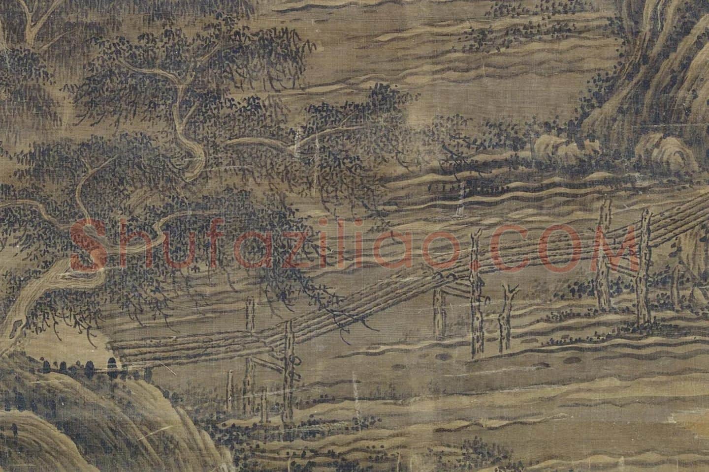 董源山水画《夏山欲雨图》局部 (2)