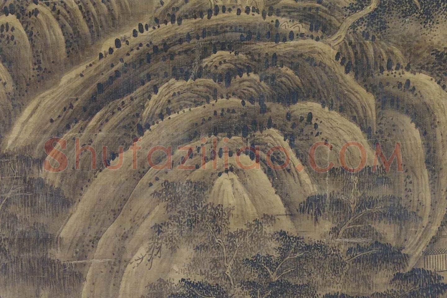 董源山水画《夏山欲雨图》局部 (4)