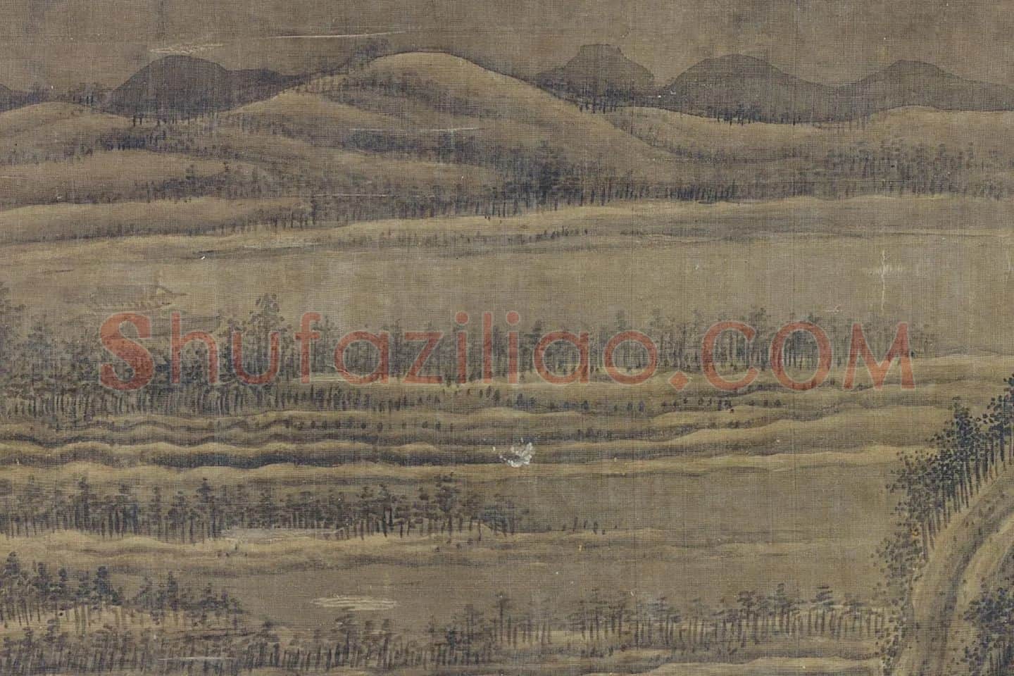 董源山水画《夏山欲雨图》局部 (7)