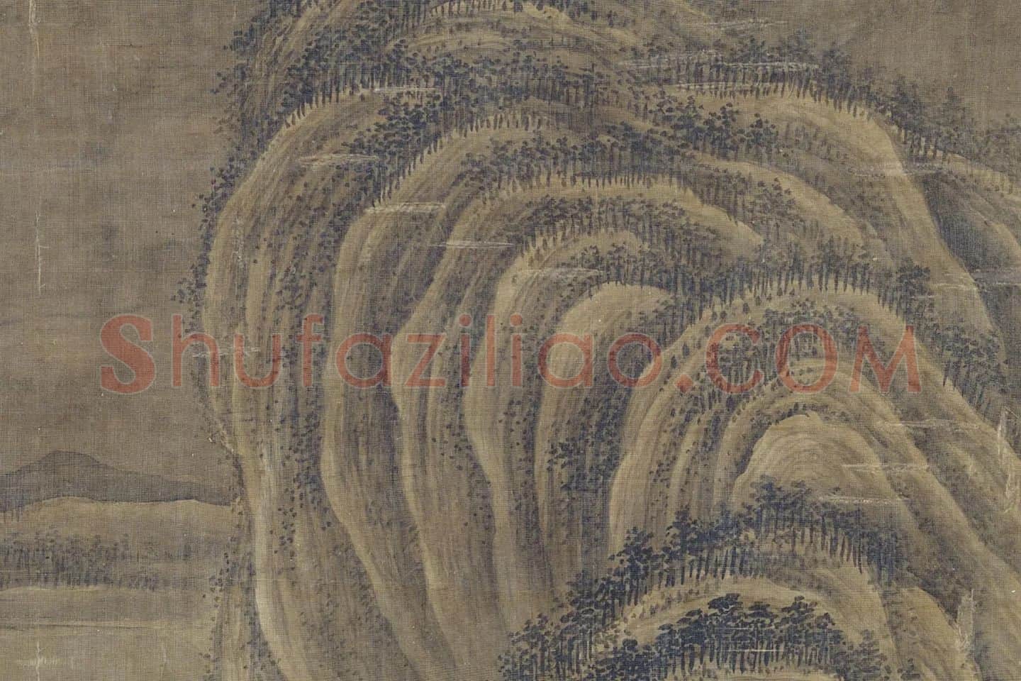 董源山水画《夏山欲雨图》局部 (8)