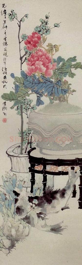 清 任颐 《岁朝图》 书画作品