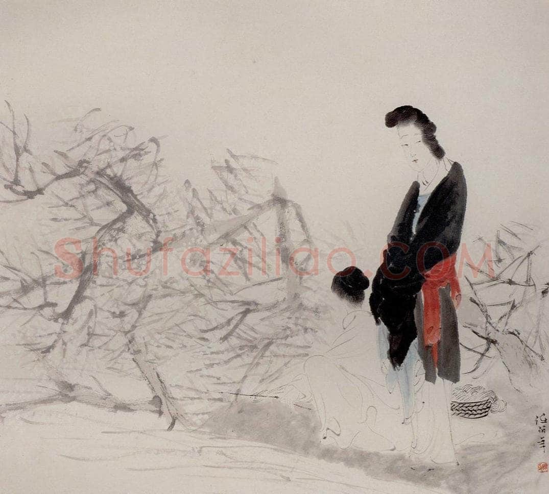 清 任颐 《仕女图册》 书画作品