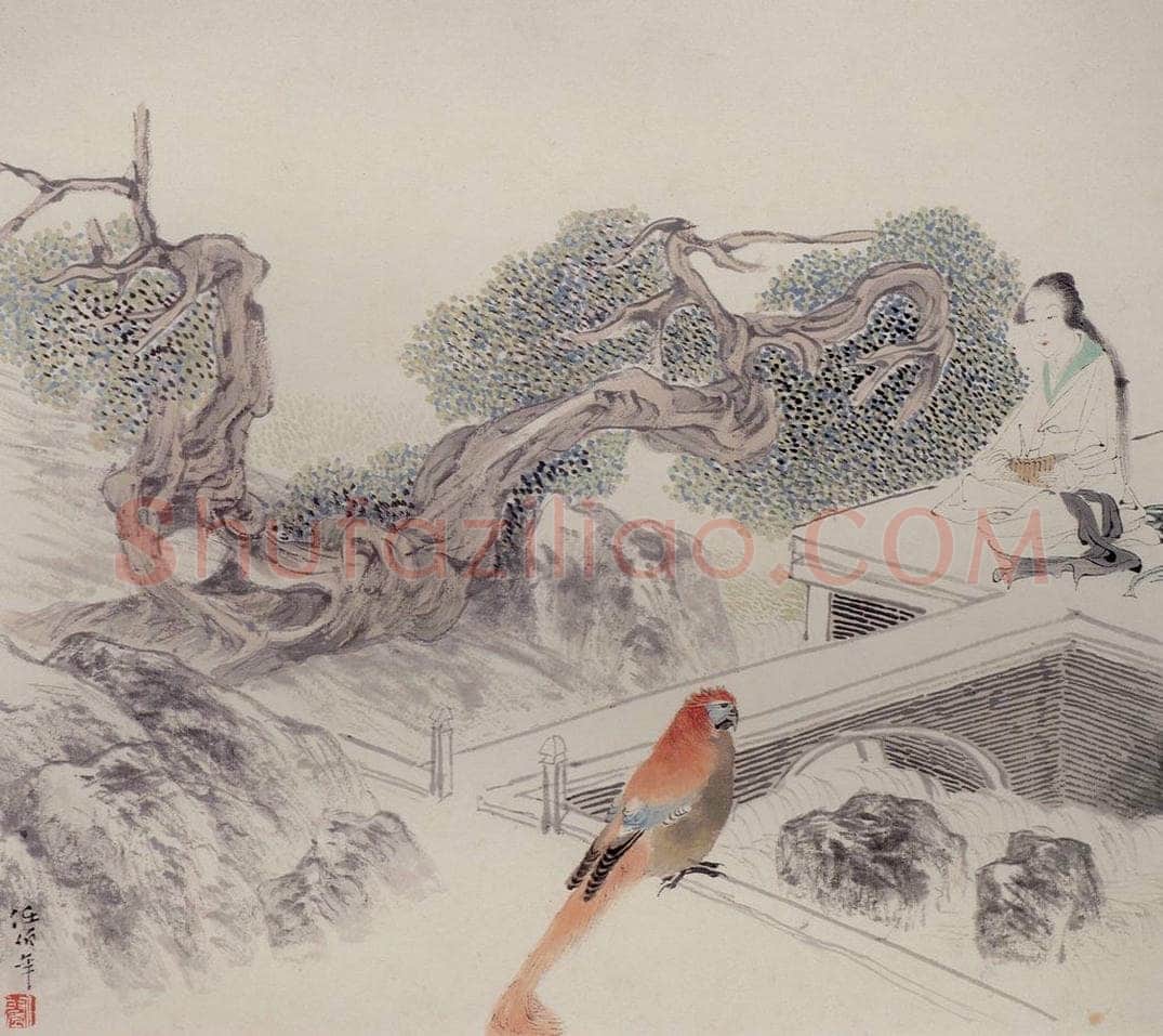 清 任颐 《仕女图册》 书画作品