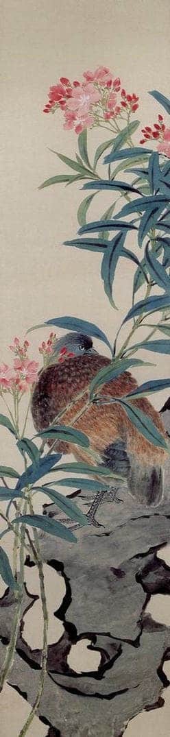清 任熊 《花卉翎毛图屏》 书画作品