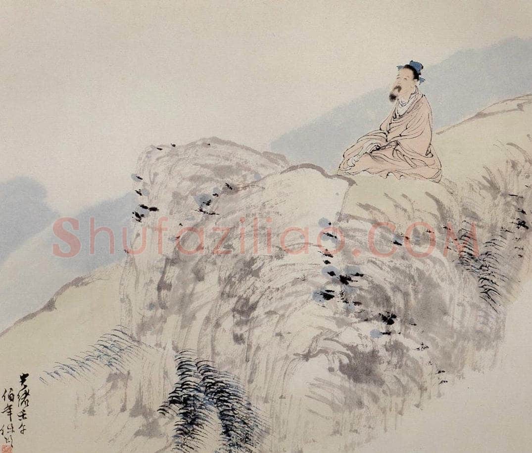 清 任颐 《花鸟人物图册》 书画作品
