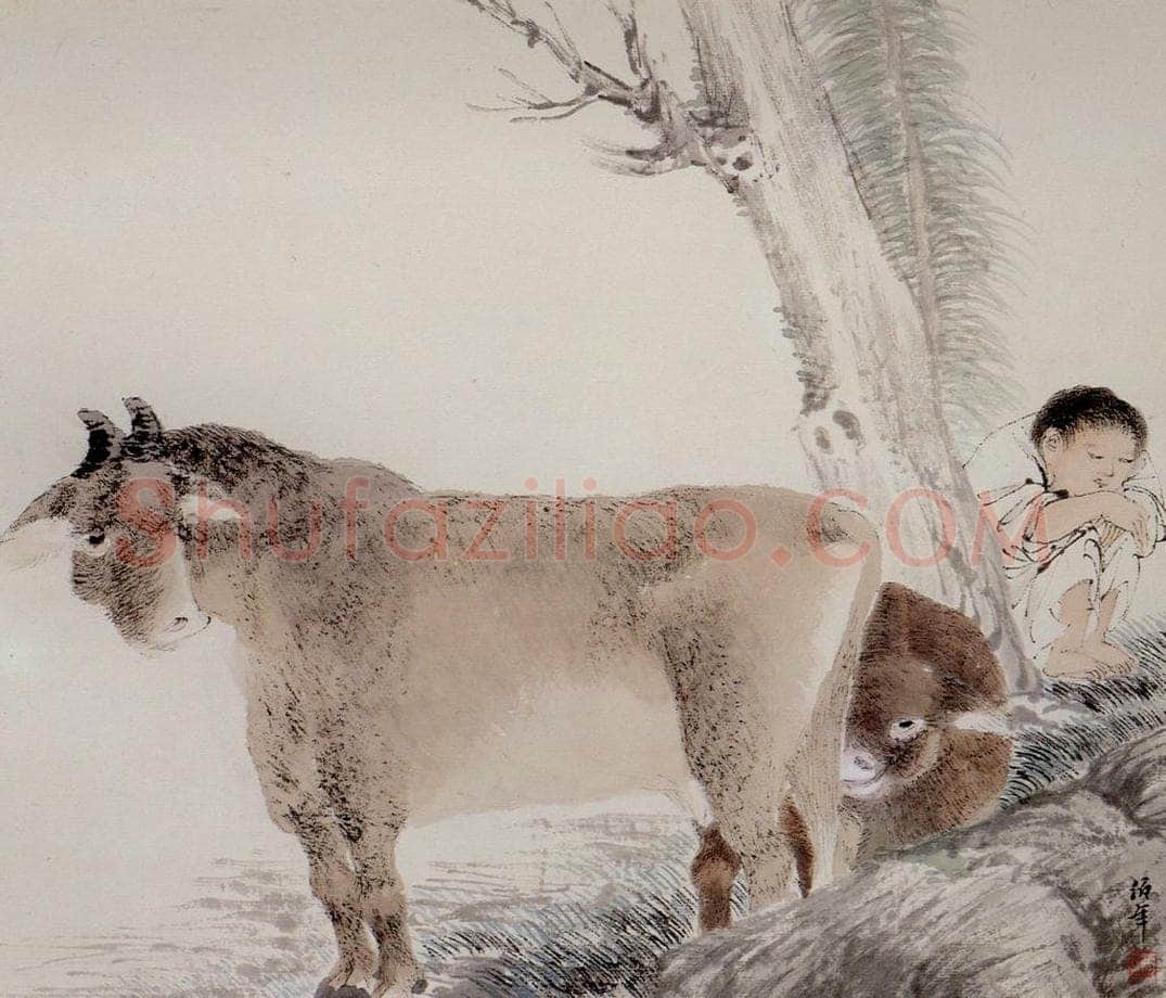 清 任颐 《花鸟人物图册》 书画作品