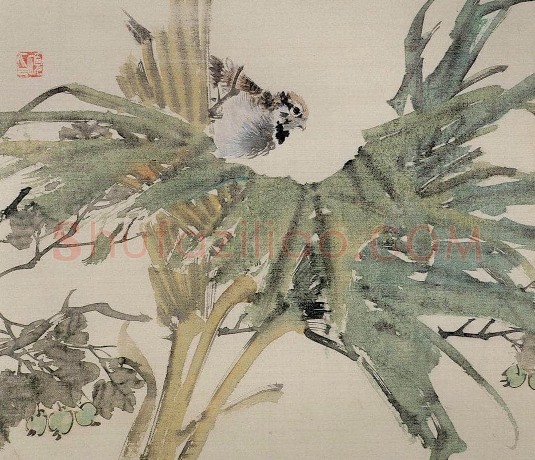 清 任颐 《花鸟图册》 书画作品