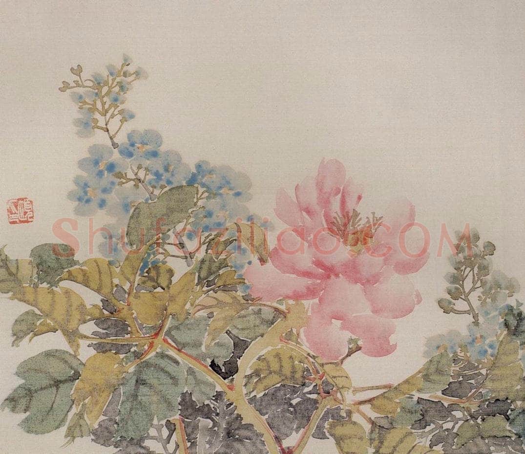 清 任颐 《花鸟图册》 书画作品