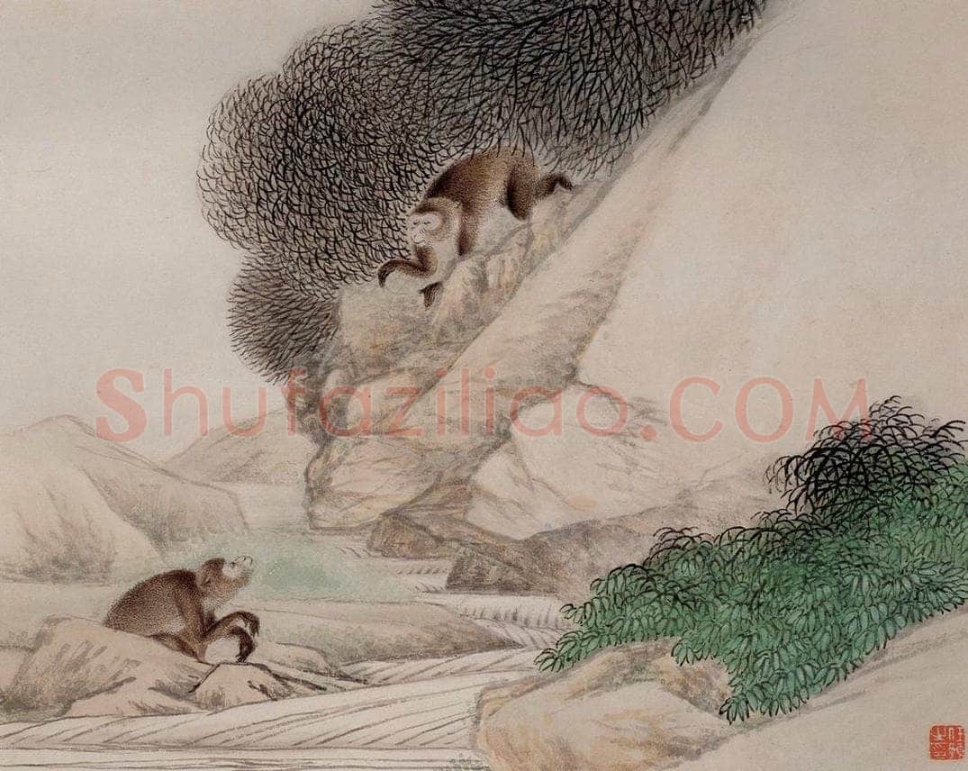 清 任预 《十二生肖图册》 书画作品