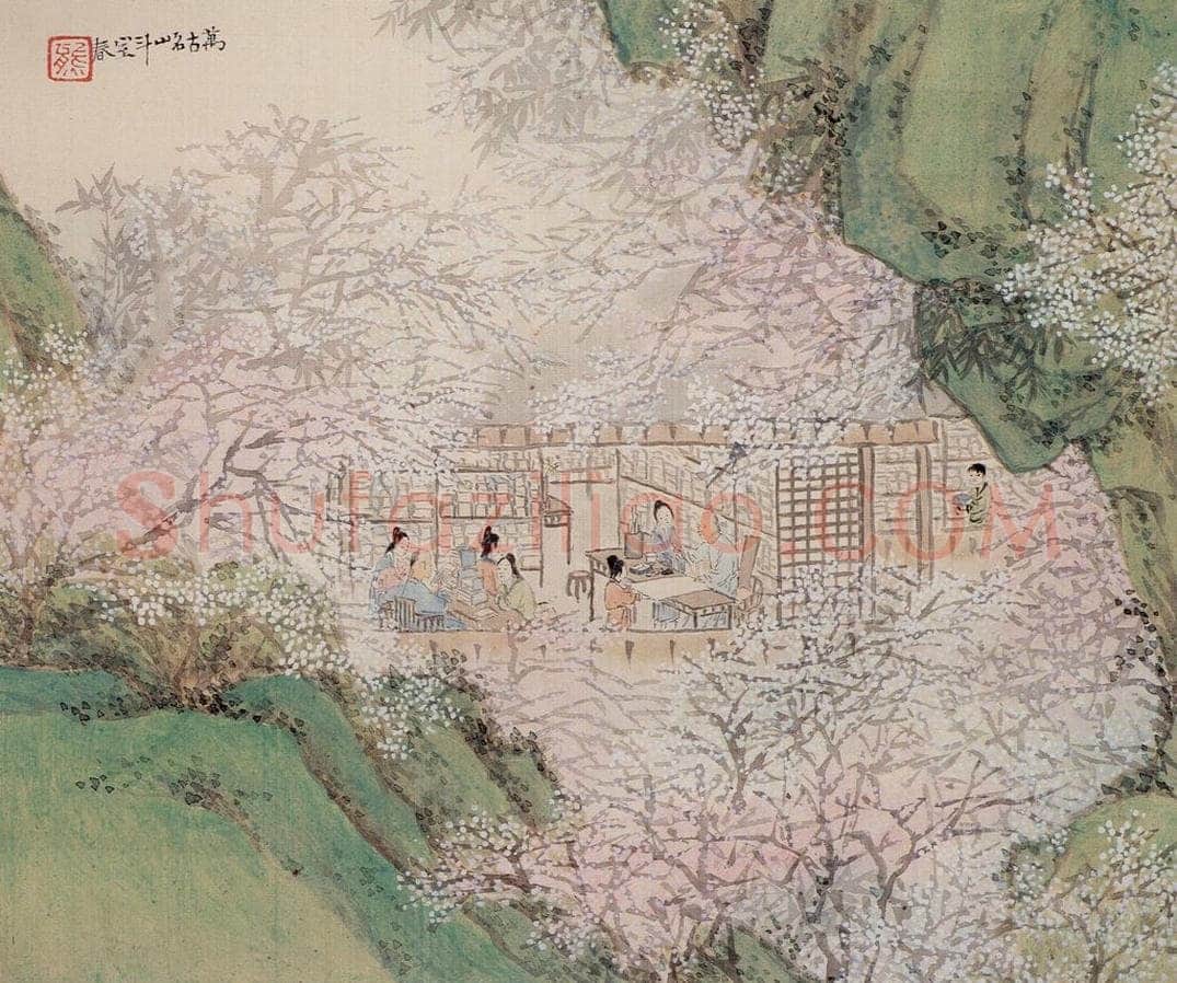 清 任熊 《姚大梅诗意图册》 书画作品
