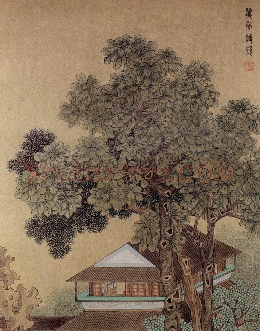清 任熊 《十万图册》 书画作品