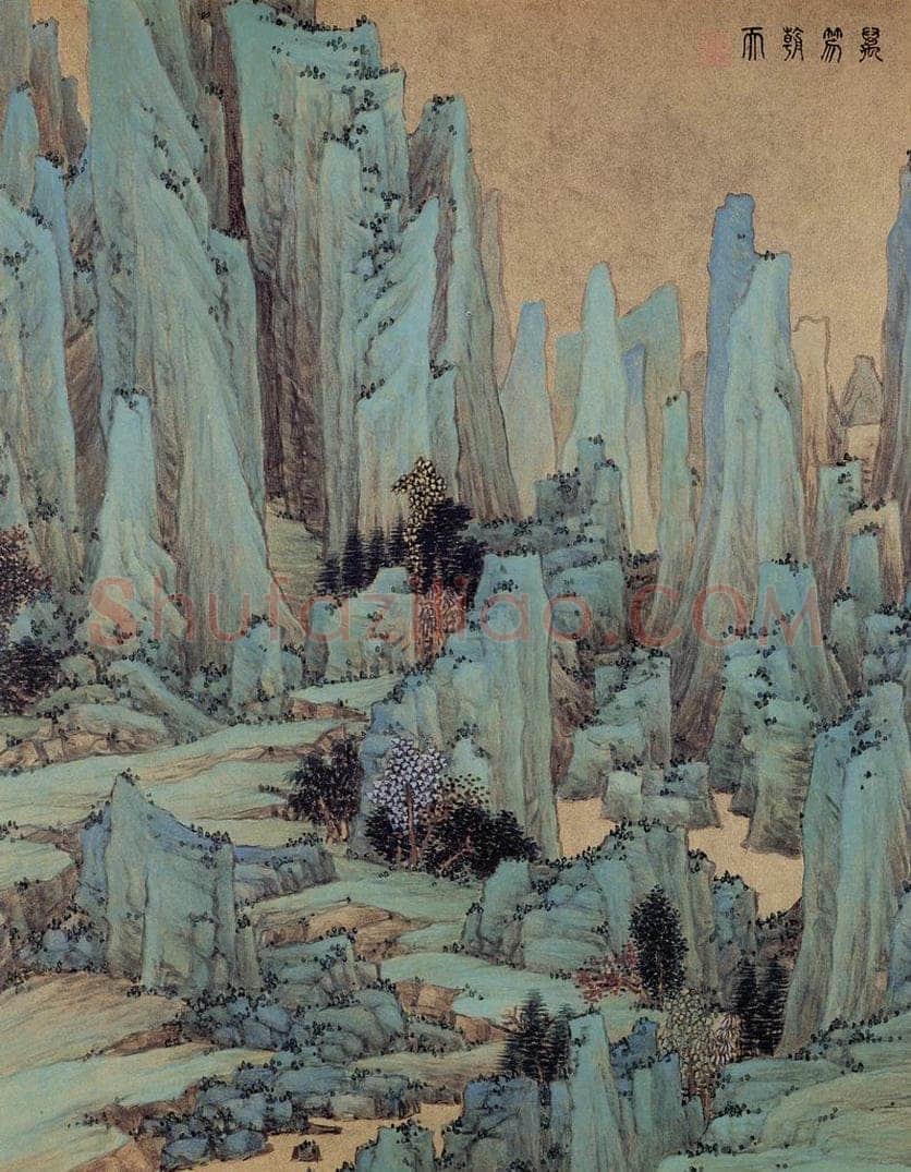 清 任熊 《十万图册》 书画作品