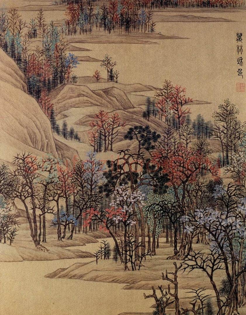 清 任熊 《十万图册》 书画作品