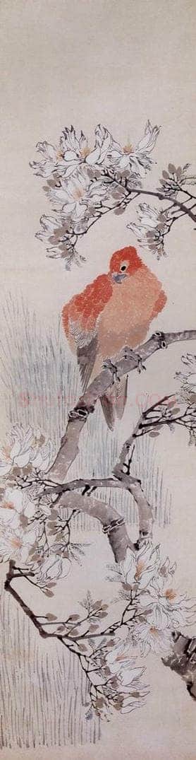 清 任薰 《花鸟图屏》 书画作品