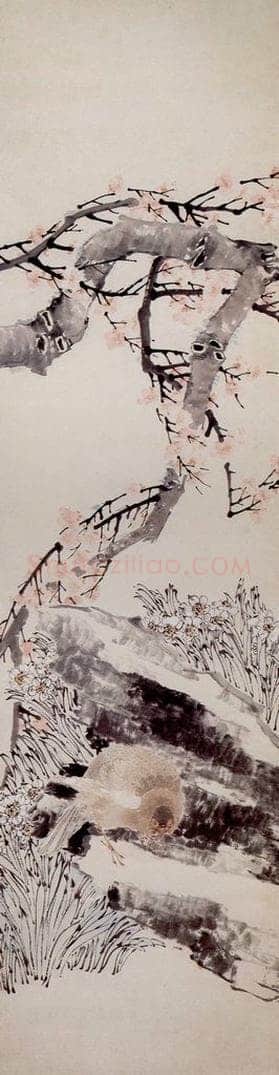 清 任薰 《花鸟图屏》 书画作品