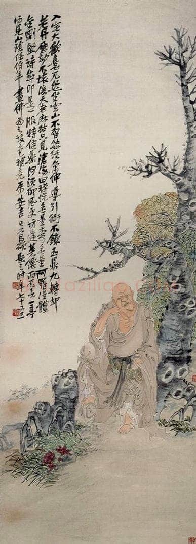 清 任颐 《佛像图》 书画作品