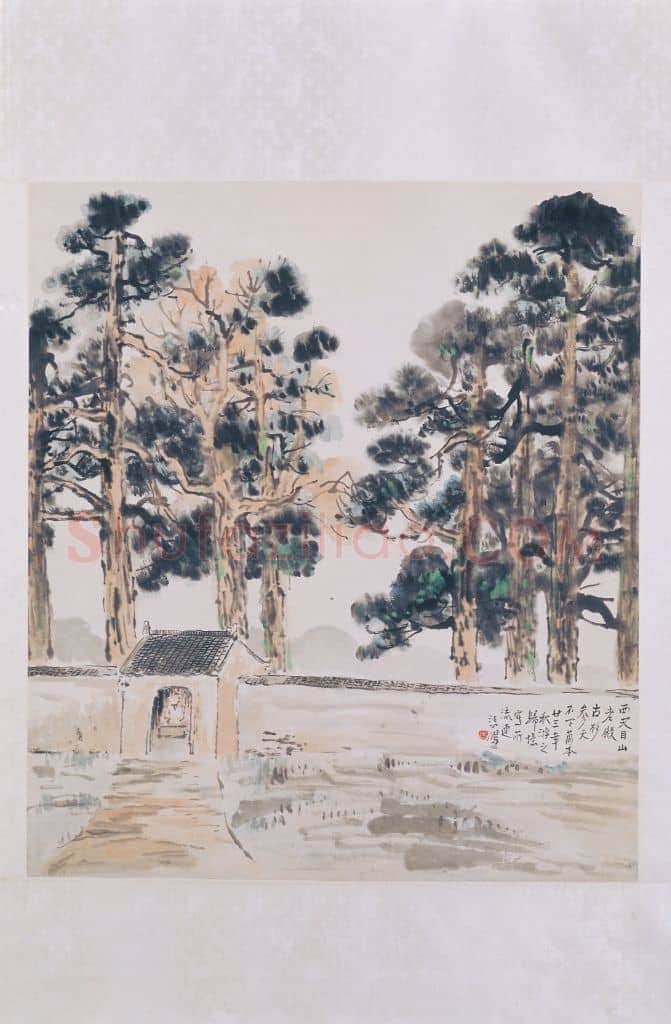 徐悲鸿老殿古杉图轴 | 故宫绘画藏品