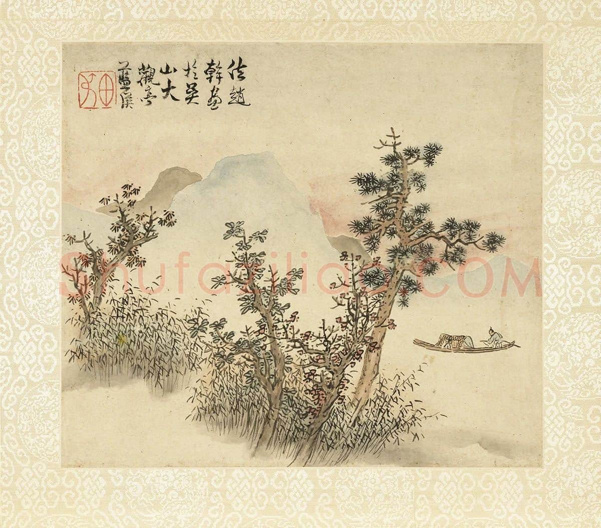 蓝瑛法赵干山水画法